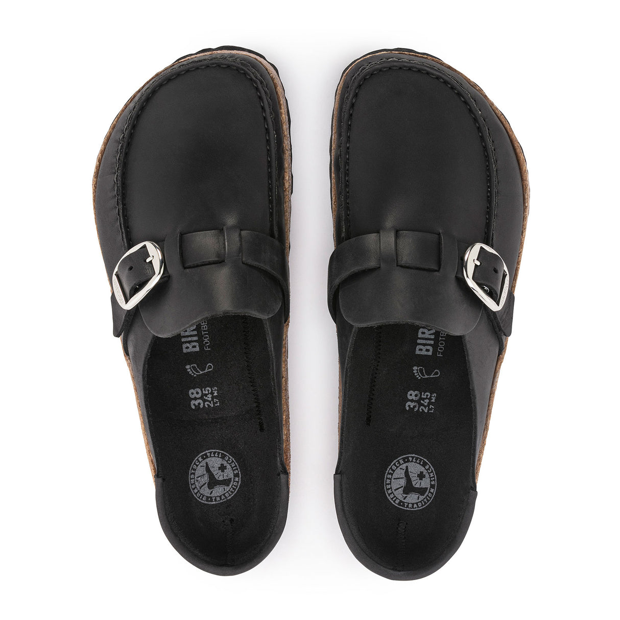 Birkenstock Buckley Clog (Women) - Black Oiled Leather Dress-Casual - Clogs & Mules - The Heel Shoe Fitters