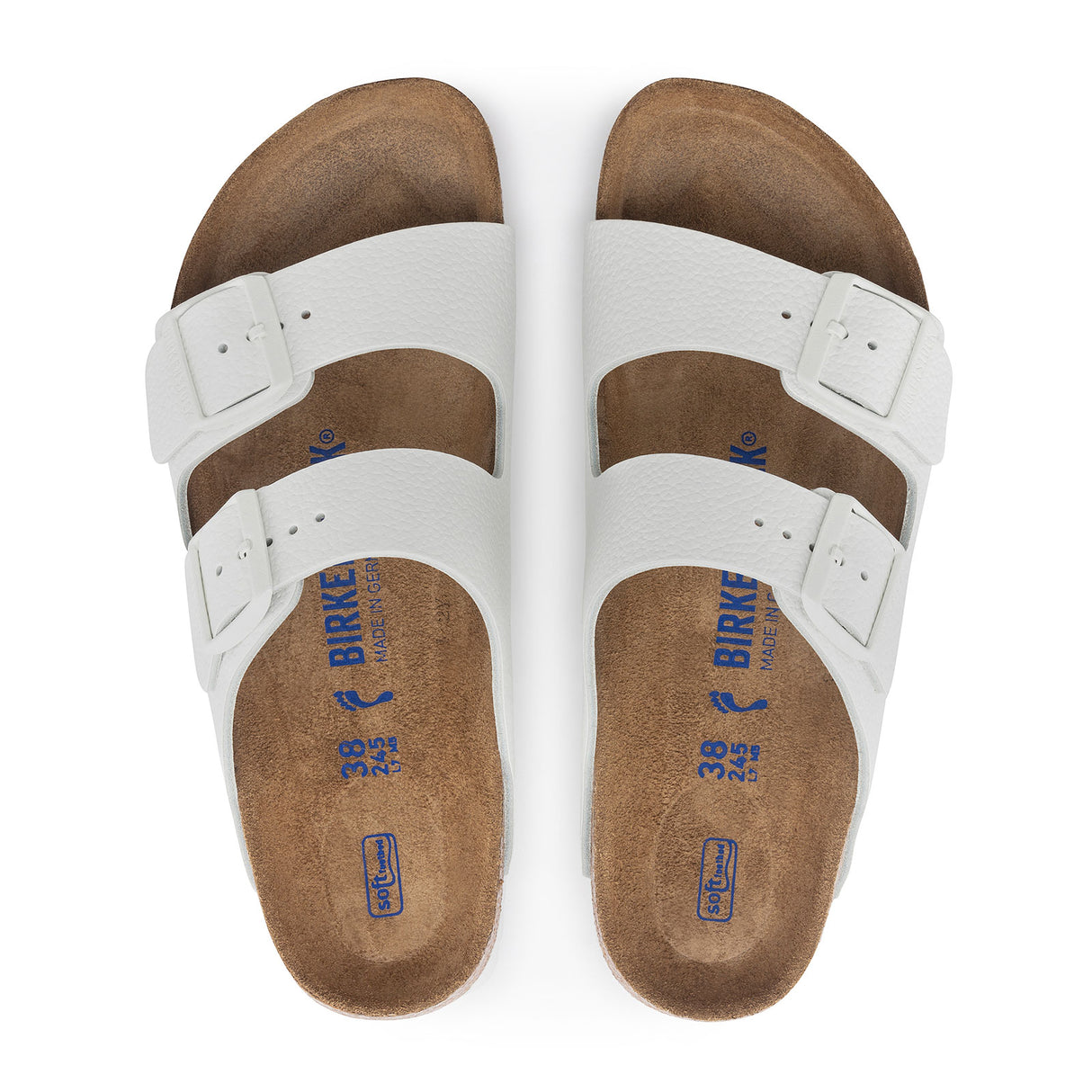 Birkenstock Arizona Slide Sandal (Unisex) - White Leather Sandals - Slide - The Heel Shoe Fitters