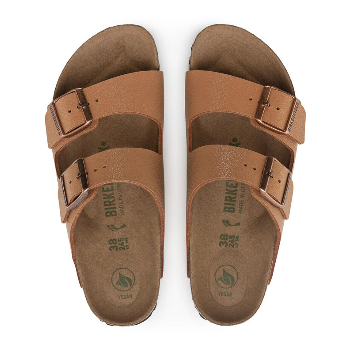 Birkenstock Arizona Vegan Slide Sandal (Women) - Pecan Birkibuc Sandal - Slide - The Heel Shoe Fitters