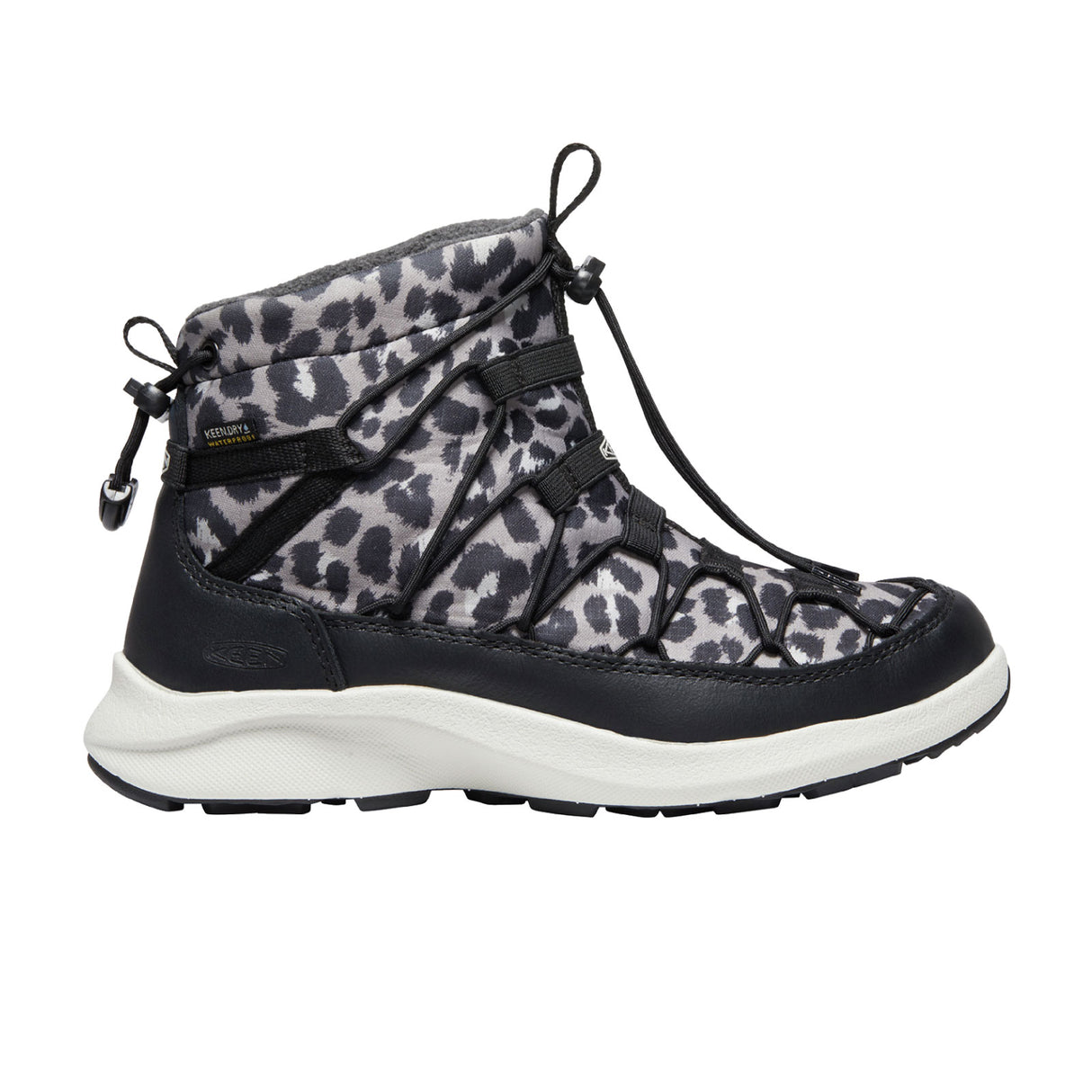 Keen Uneek SNK Chukka II Waterproof Boot (Women) - Animal Print Silver Birch Boots - Winter - Mid Boot - The Heel Shoe Fitters
