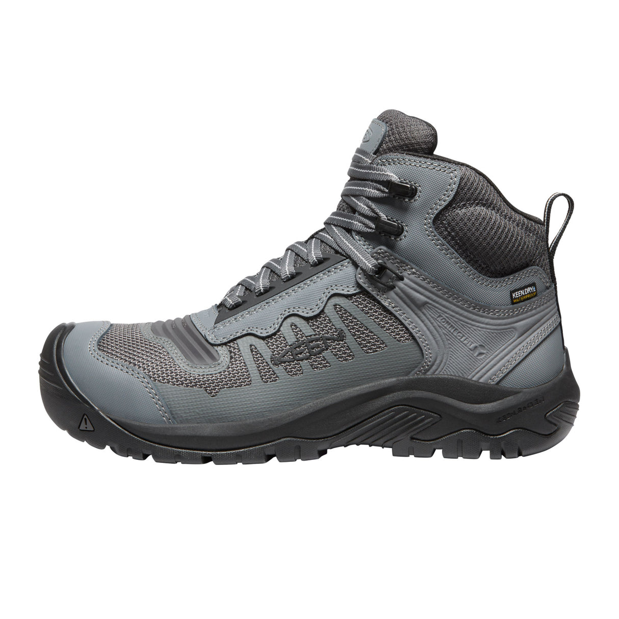 Keen Utility Reno Mid KBF Waterproof Carbon Fiber Toe Work Boot (Men) - Magnet/Black Boots - Work - 6 Inch - The Heel Shoe Fitters