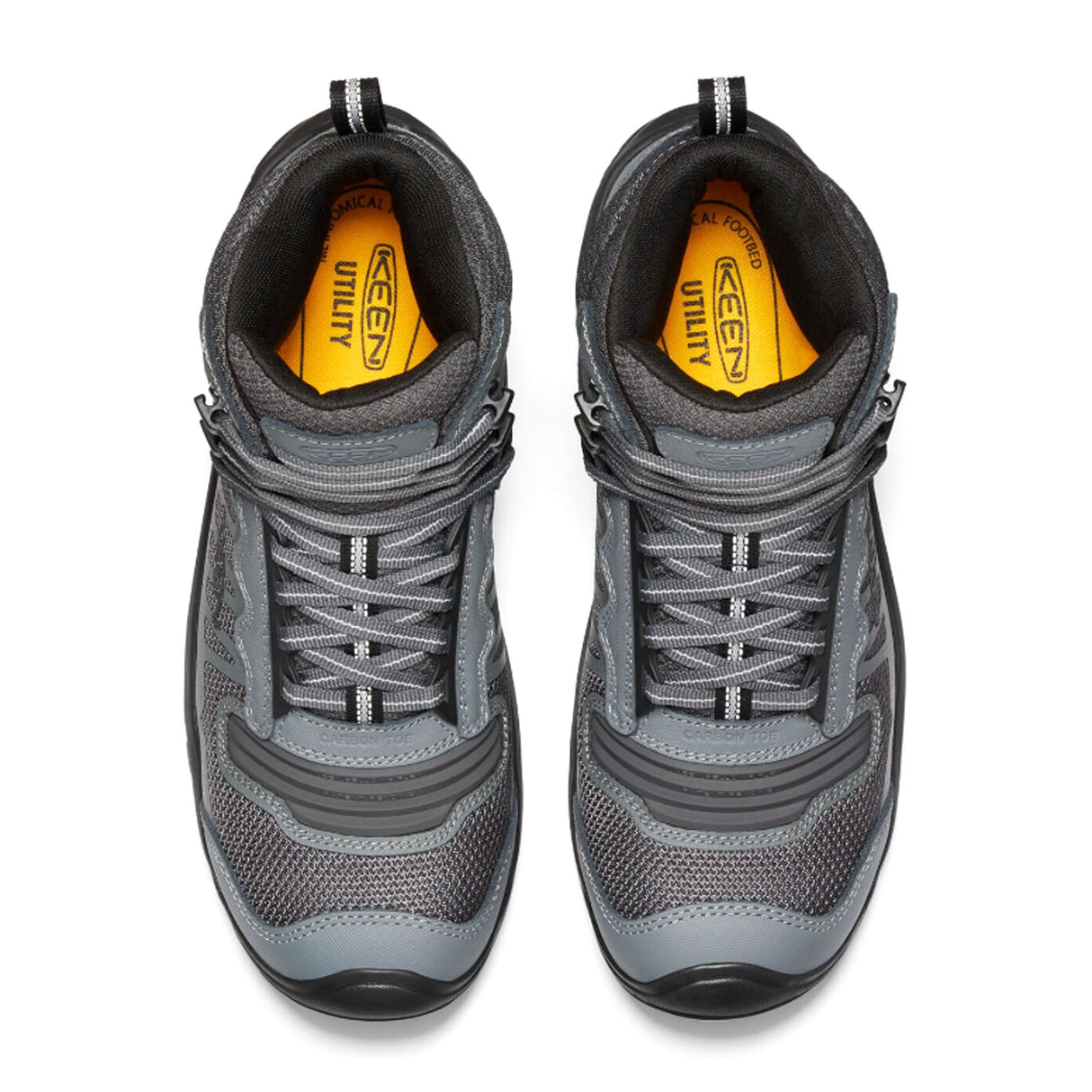 Keen Utility Reno Mid KBF Waterproof Carbon Fiber Toe Work Boot (Men) - Magnet/Black Boots - Work - 6 Inch - The Heel Shoe Fitters