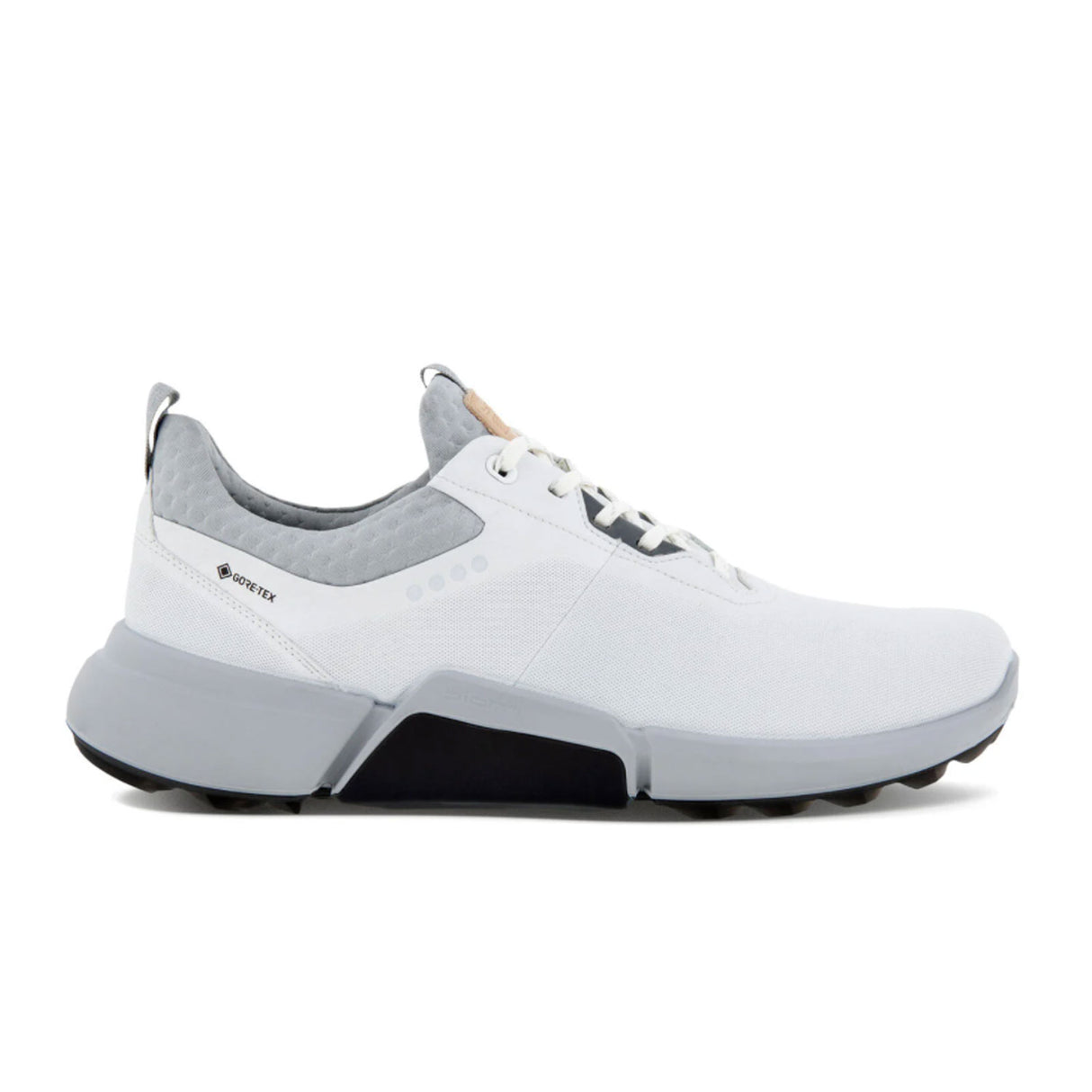 ECCO Golf Biom H4 Laced Shoe (Men) - White/Concrete Athletic - Sport - The Heel Shoe Fitters