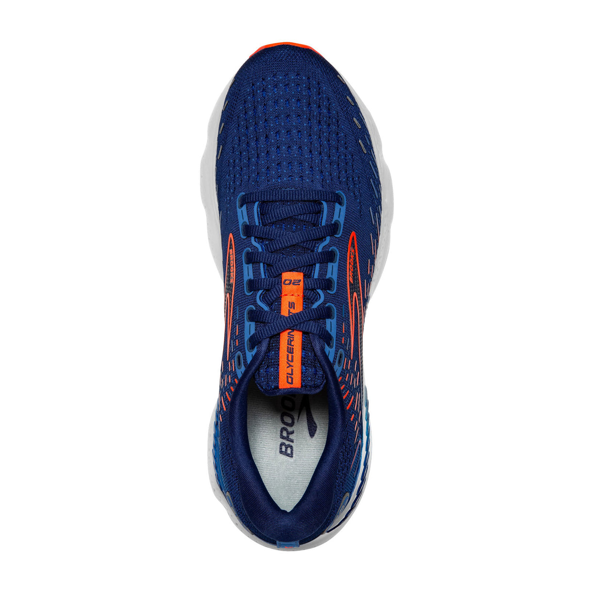 Brooks Glycerin GTS 20 Running Shoe (Men) - Blue Depths/Palace Blue/Orange Athletic - Running - Stability - The Heel Shoe Fitters