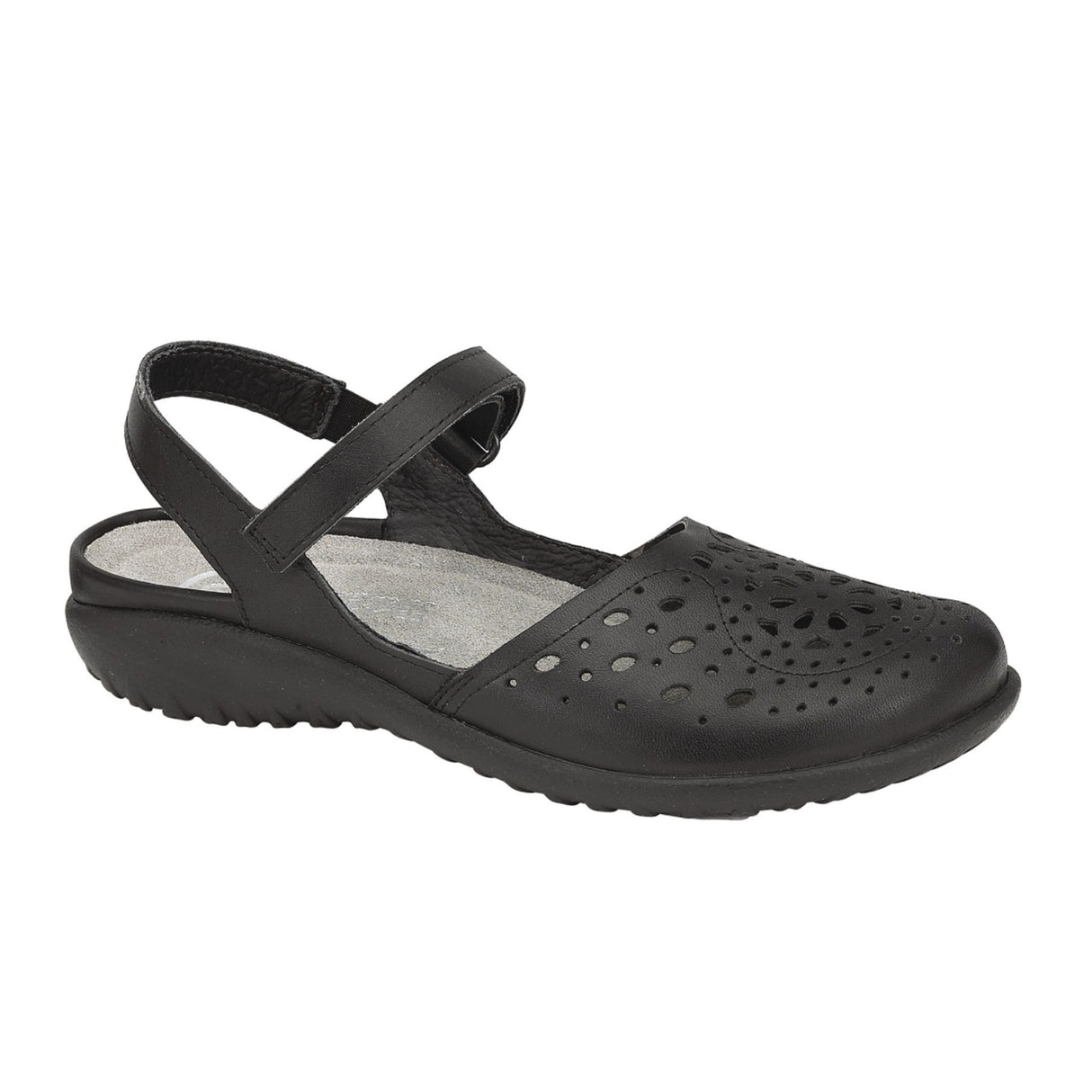 Naot Arataki Backstrap Sandal (Women) - Black Raven Dress-Casual - Flat - The Heel Shoe Fitters