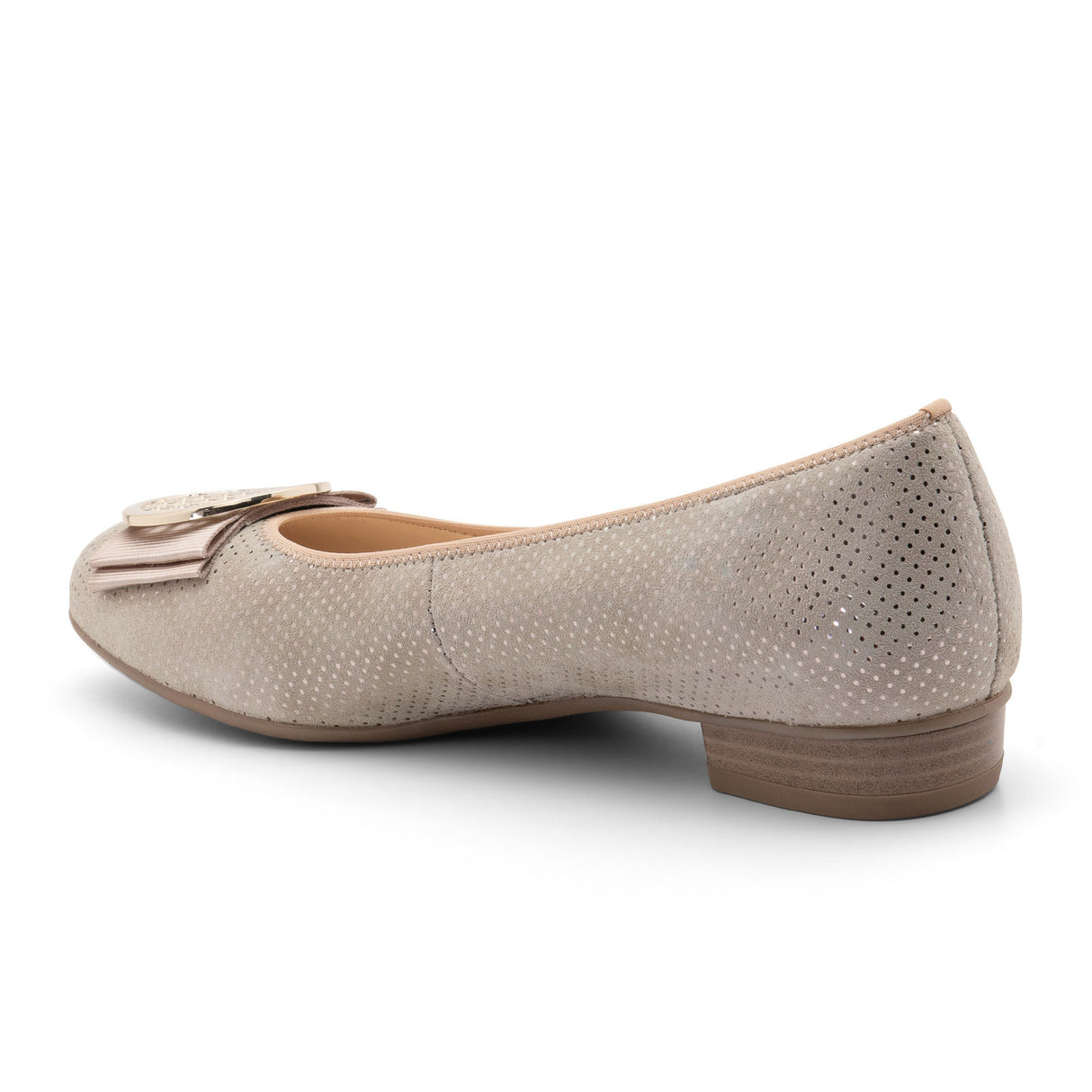 Ara Bambi Ballet Flat (Women) - Sand Puntikid Dress-Casual - Heels - The Heel Shoe Fitters