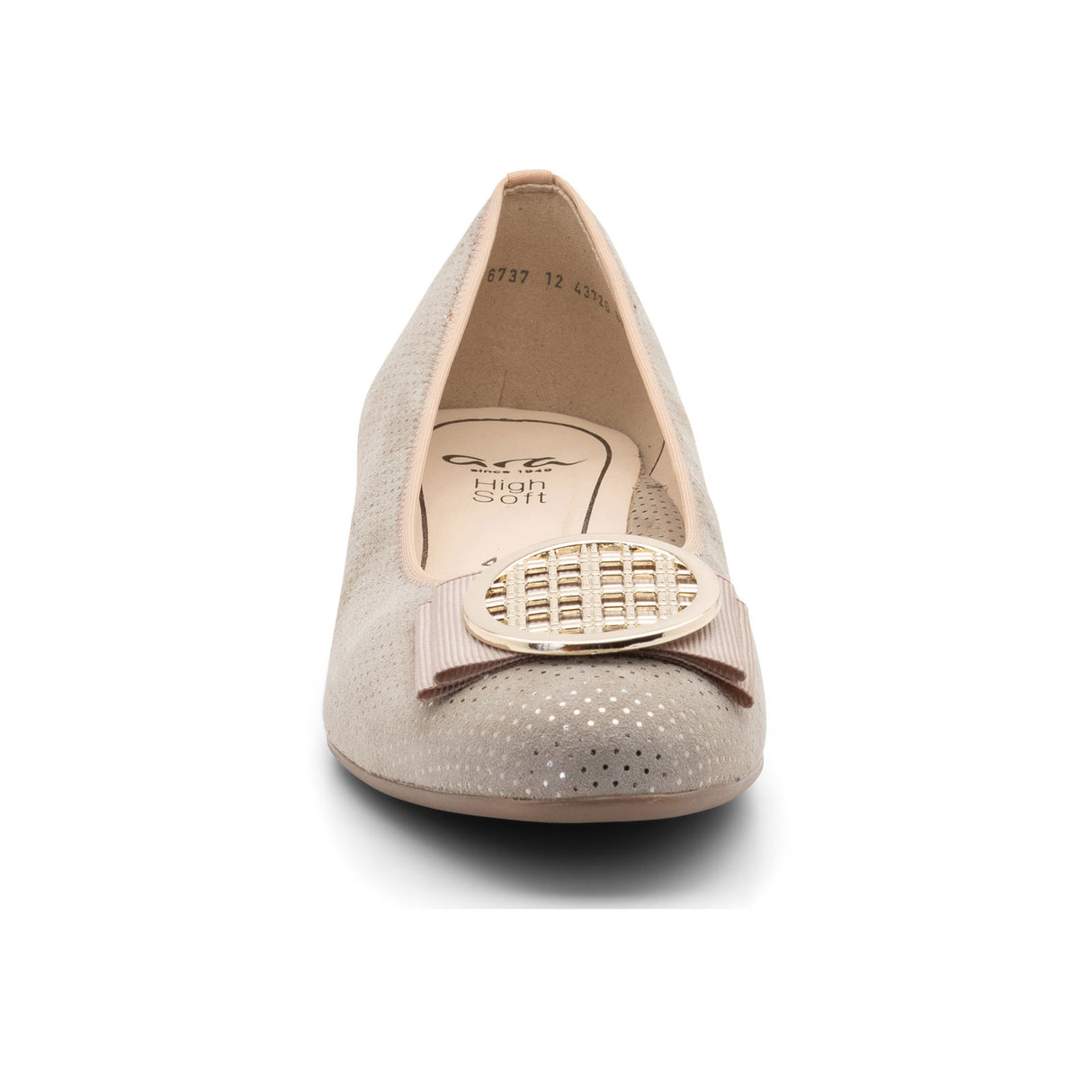 Ara Bambi Ballet Flat (Women) - Sand Puntikid Dress-Casual - Heels - The Heel Shoe Fitters
