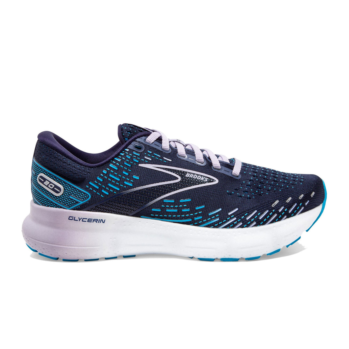 Brooks Glycerin 20 Running Shoe (Women) - Peacoat/Ocean/Pastel Lilac Athletic - Running - The Heel Shoe Fitters