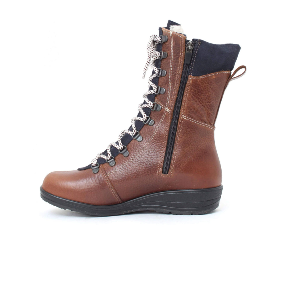 Martino Banff Mid Winter Boot (Women) - Tan/Navy Boots - Winter - Mid Boot - The Heel Shoe Fitters
