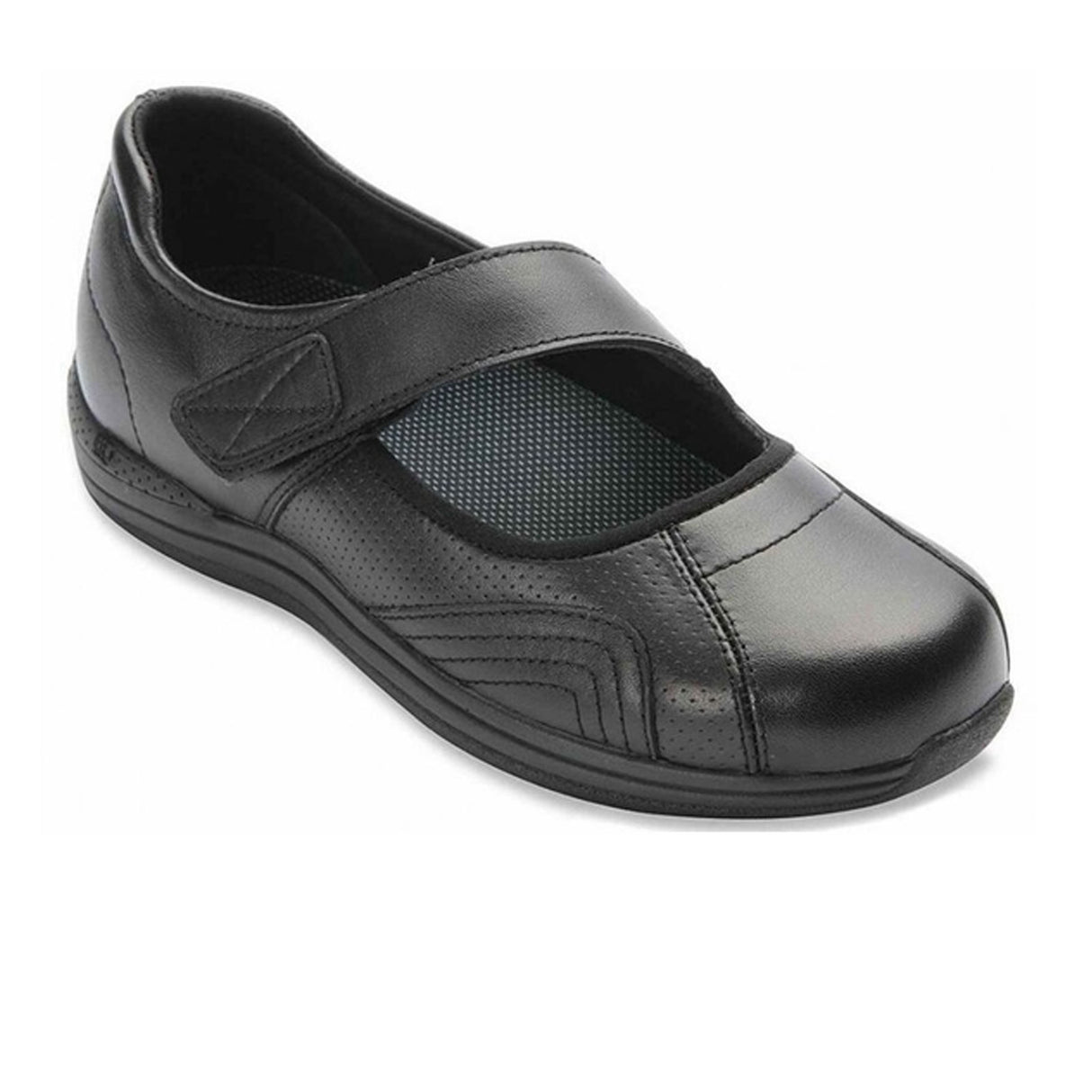 Drew Heather Mary Jane (Women) - Black Leather Dress-Casual - Mary Janes - The Heel Shoe Fitters