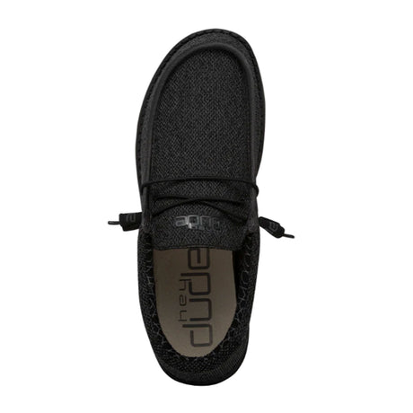 Hey Dude Wally Sox Micro Slip On (Men) - Total Black Dress-Casual - Slip Ons - The Heel Shoe Fitters