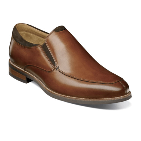 Florsheim Uptown Moc Slip On (Men) - Cognac Leather Dress-Casual - Slip On - The Heel Shoe Fitters