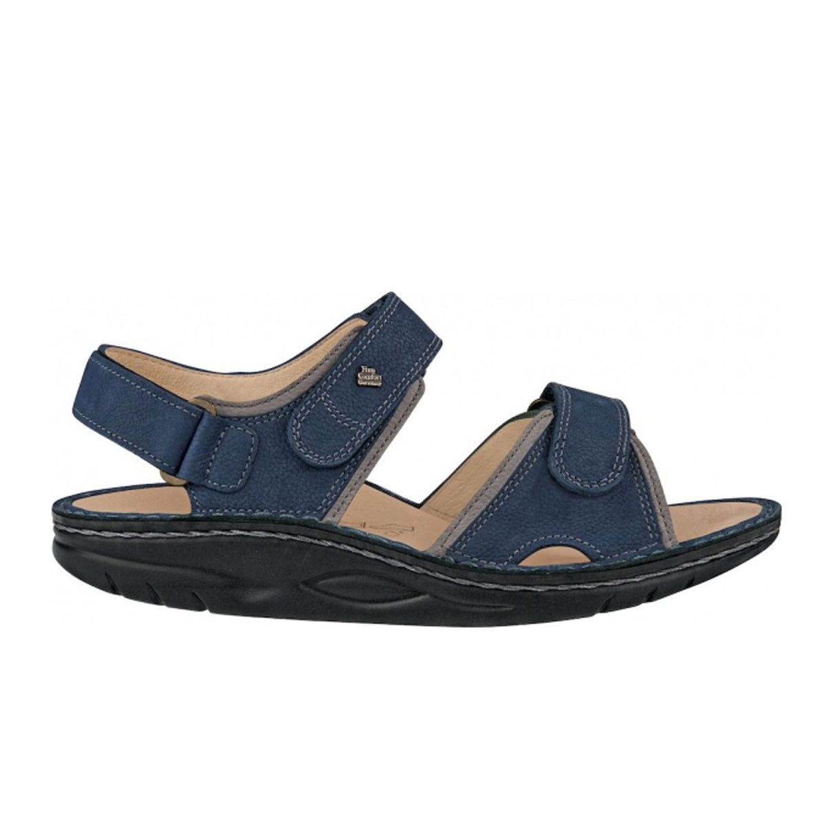 Finn Comfort Yuma Backstrap Sandal (Women) - Lake/Grey Sandal - Backstrap - The Heel Shoe Fitters