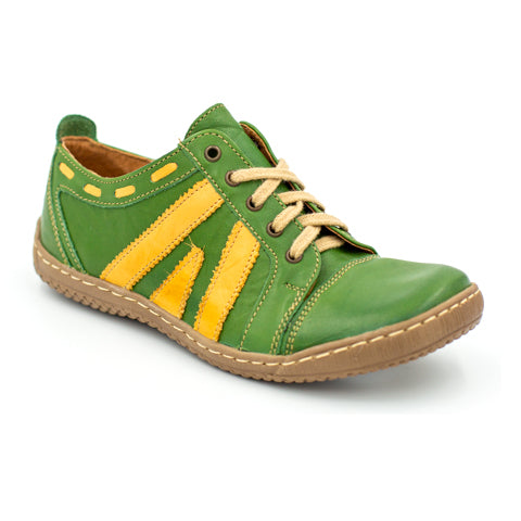 V-Italia Heritage Trainer (Women) - Green/Gold Athletic - Casual - Lace Up - The Heel Shoe Fitters