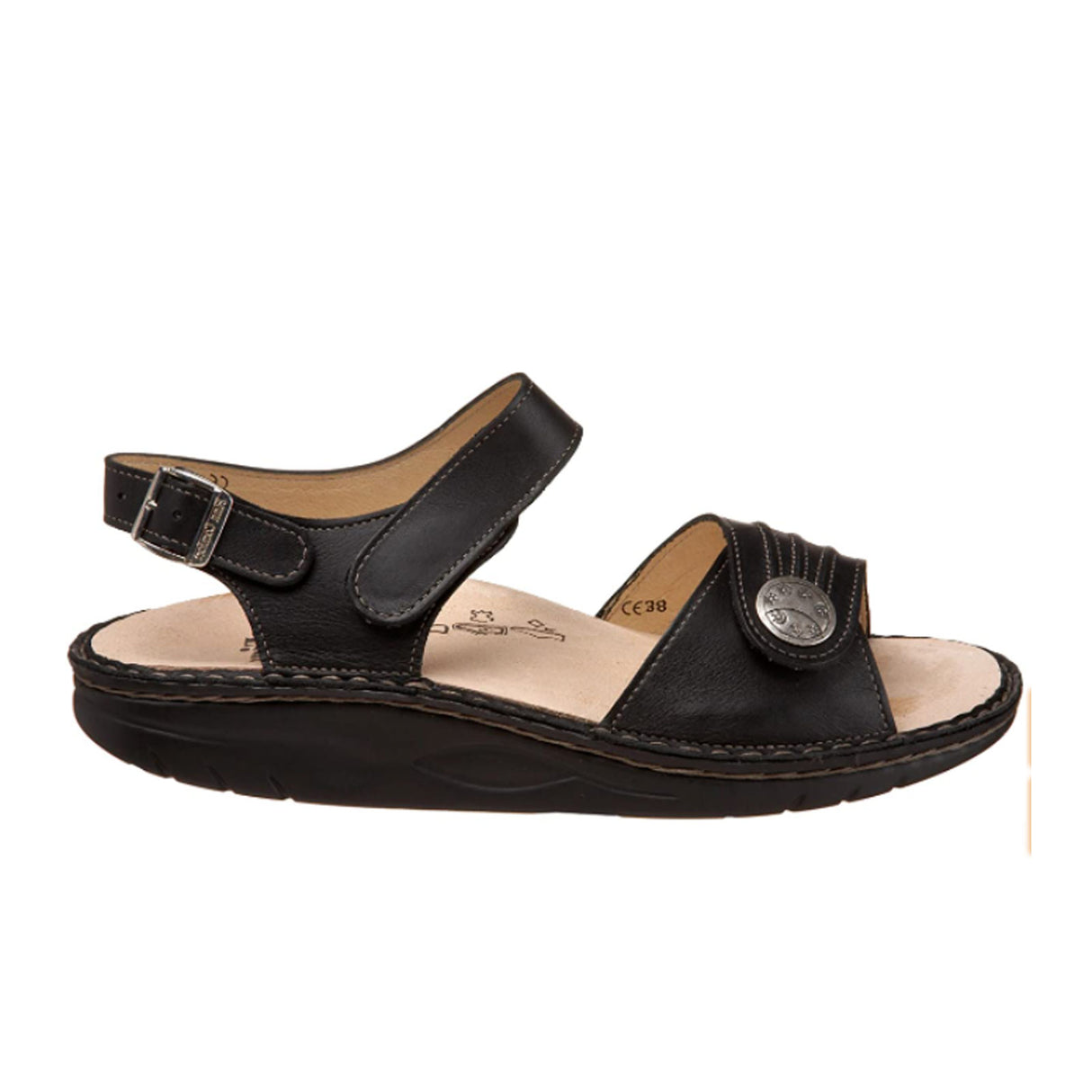 Finn Comfort Sausalito Backstrap Sandal (Women) - Schwarz Nappaseda Sandal - Backstrap - The Heel Shoe Fitters