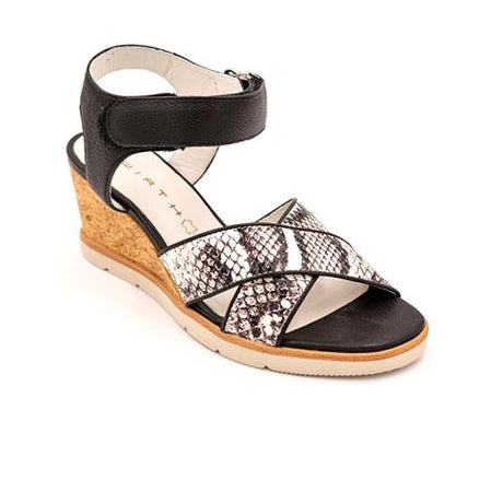 Wirth Hispanita Wedge Sandal (Women) - Preto Nature Sandals - Heel/Wedge - The Heel Shoe Fitters