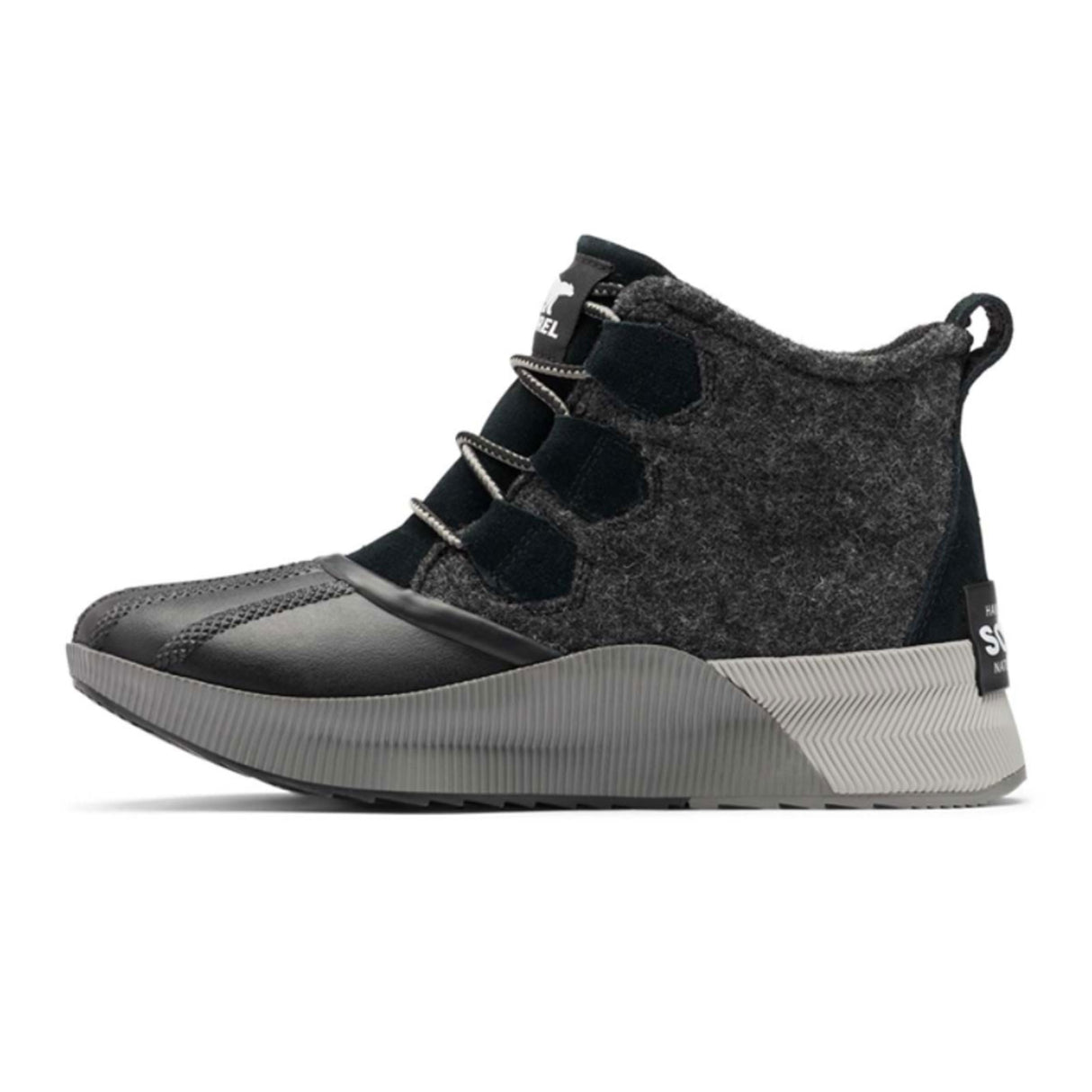 Sorel Out 'N About III Classic Waterproof Ankle Boot (Women) - Black Suede/Sea Salt Felt Boots - Winter - Ankle Boot - The Heel Shoe Fitters