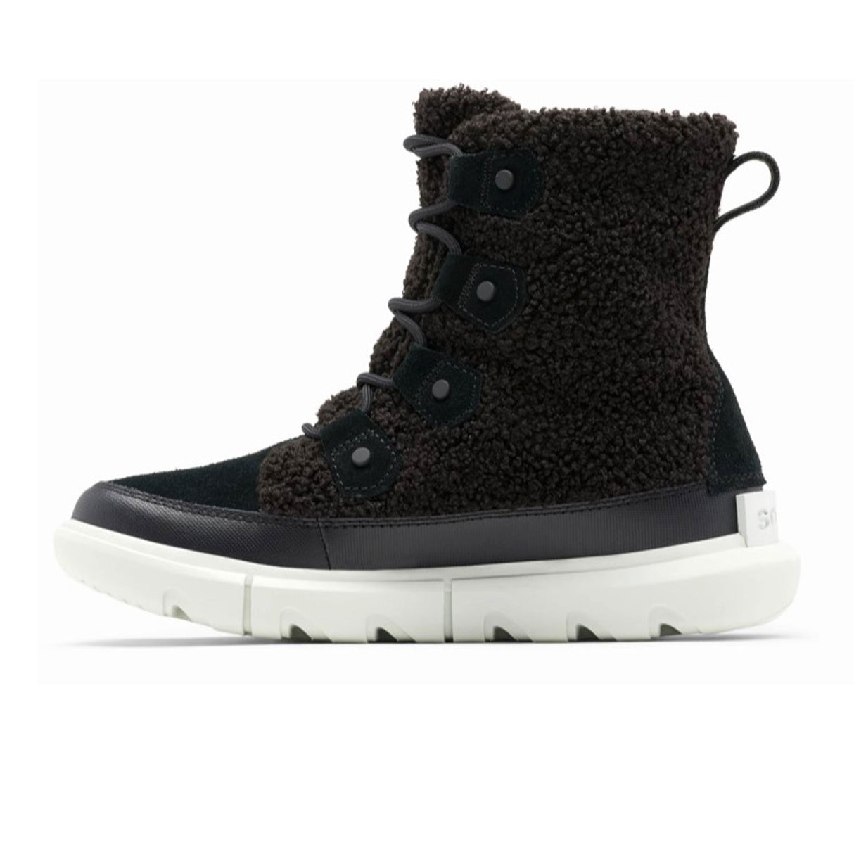 Sorel Explorer II Joan Cozy Mid Boot (Women) - Black/Tea Light Boots - Winter - Mid Boot - The Heel Shoe Fitters