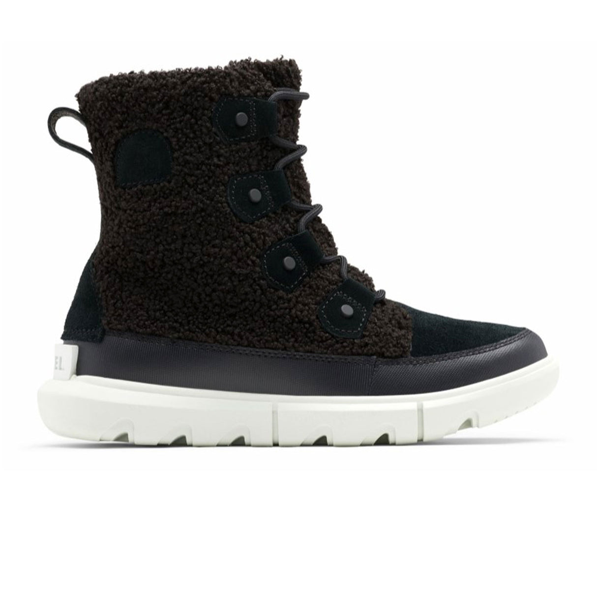 Sorel Explorer II Joan Cozy Mid Boot (Women) - Black/Tea Light Boots - Winter - Mid Boot - The Heel Shoe Fitters