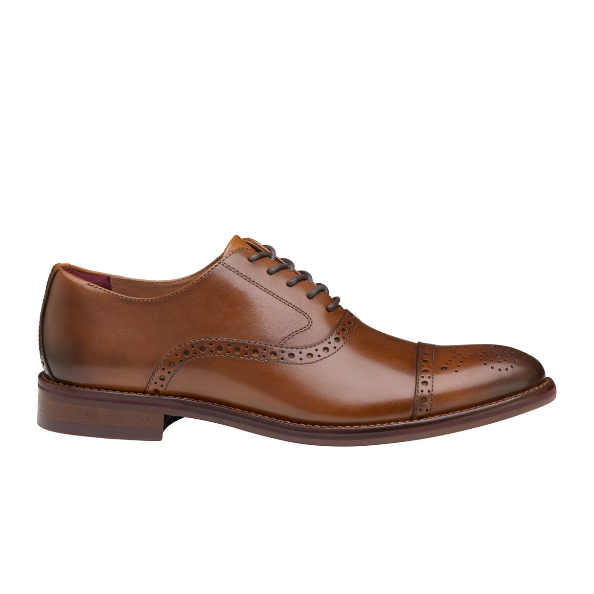 Johnston & Murphy Conard 2.0 Cap Toe Oxford (Men) - Tan Full Grain Dress-Casual - Oxford - The Heel Shoe Fitters
