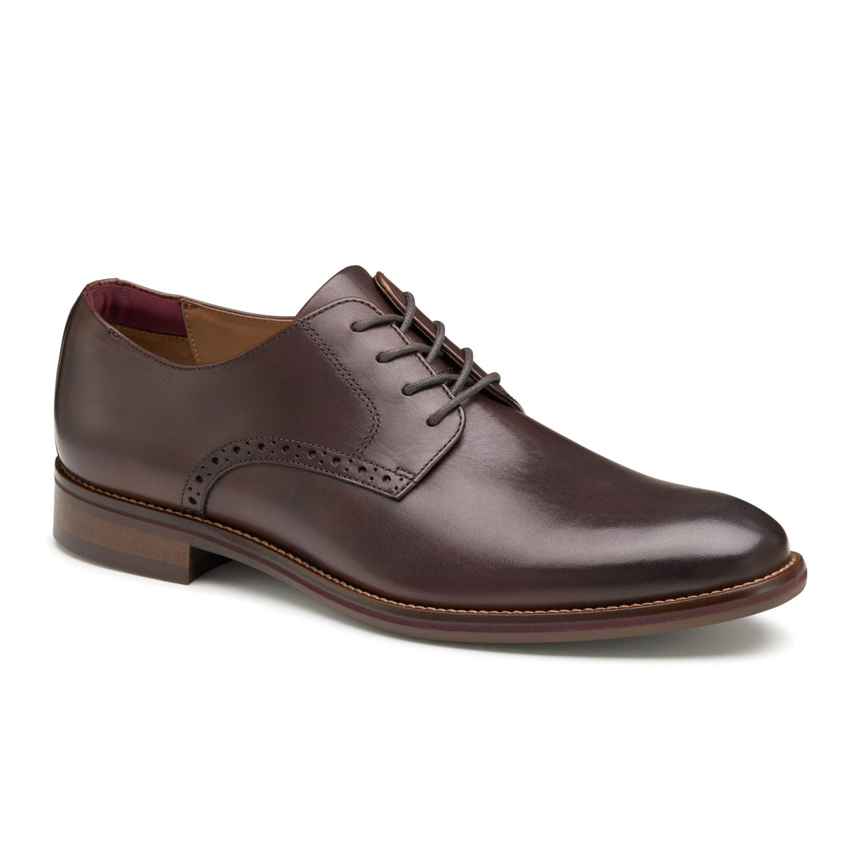 Johnston & Murphy Conard 2.0 Plain Toe Oxford (Men) - Mahogany Full Grain Dress-Casual - Oxford - The Heel Shoe Fitters