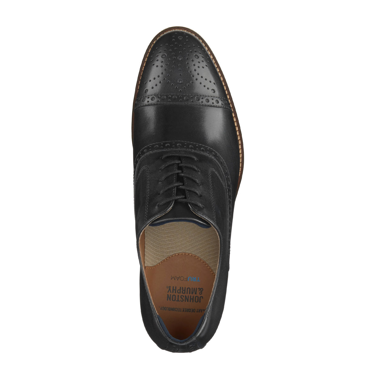 Johnston & Murphy Conard 2.0 Cap Toe Oxford (Men) - Black Full Grain Dress-Casual - Oxford - The Heel Shoe Fitters