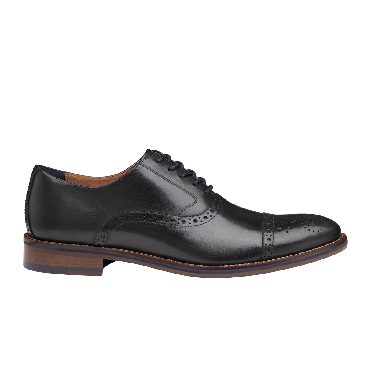 Johnston & Murphy Conard 2.0 Cap Toe Oxford (Men) - Black Full Grain Dress-Casual - Oxford - The Heel Shoe Fitters