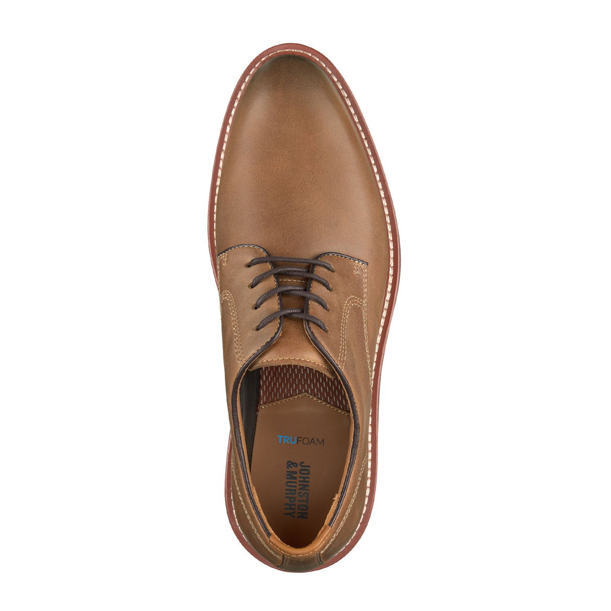 Johnston & Murphy Upton Plain Toe Oxford (Men) - Tan Oiled Full Grain Dress-Casual - Oxford - The Heel Shoe Fitters