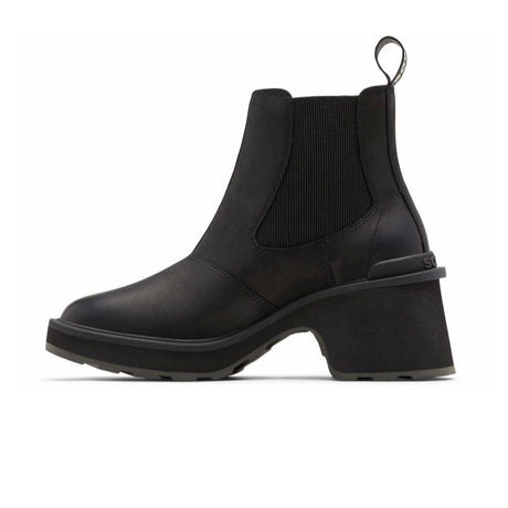 Sorel Hi-Line Heel Chelsea (Women) - Black/Sea Salt Boots - Fashion - Chelsea - The Heel Shoe Fitters