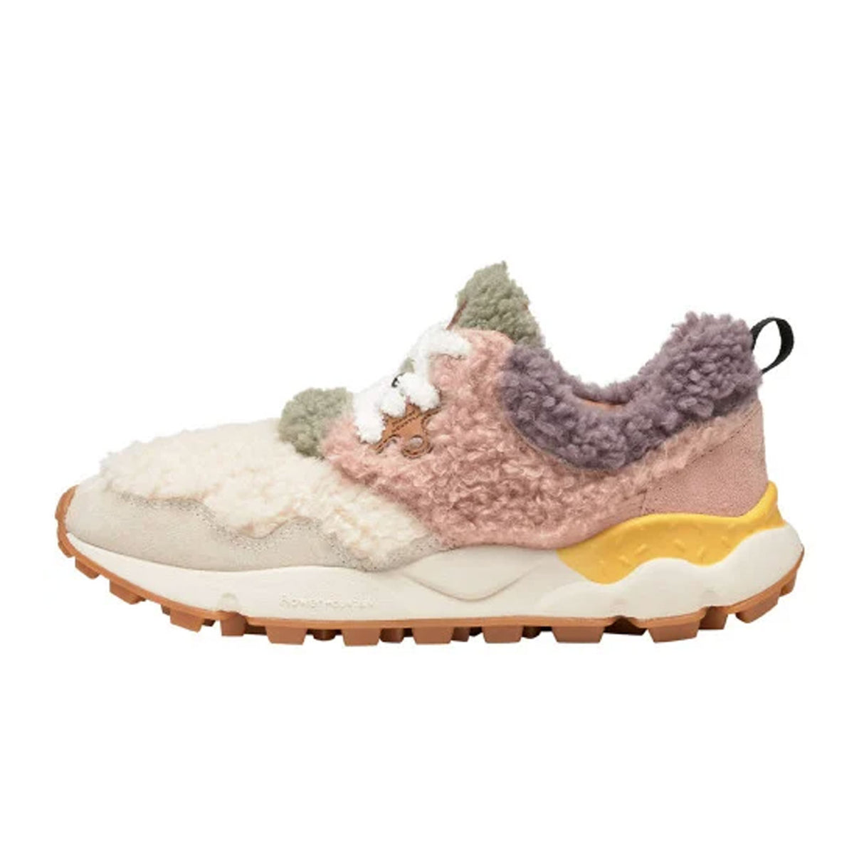 Flower Mountain Pampas Teddy Sneaker (Women) - Ice/Pink Athletic - Casual - Lace Up - The Heel Shoe Fitters