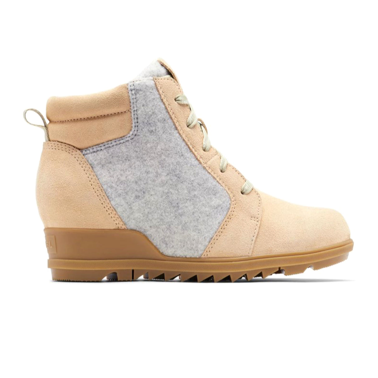 Sorel Evie Lace Wedge Ankle Boot (Women) - Ceramic/Natural Boots - Fashion - Wedge - The Heel Shoe Fitters