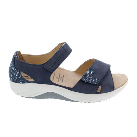 Ganter Genda 6 (Women) - Dark Blue Sandals - Backstrap - The Heel Shoe Fitters