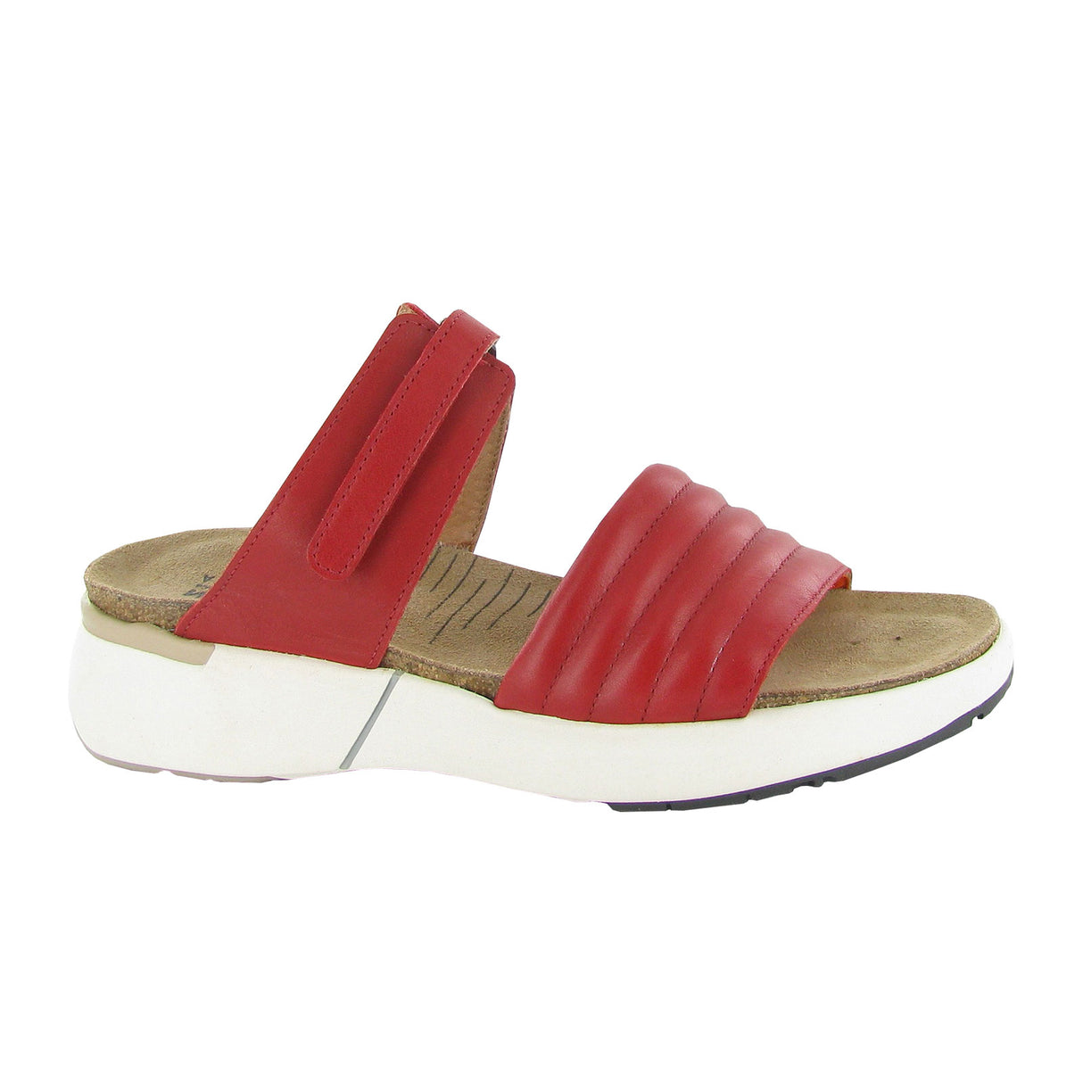 Naot Vesta Slide Sandal (Women) - Kiss Red Leather Sandal - Slide - The Heel Shoe Fitters