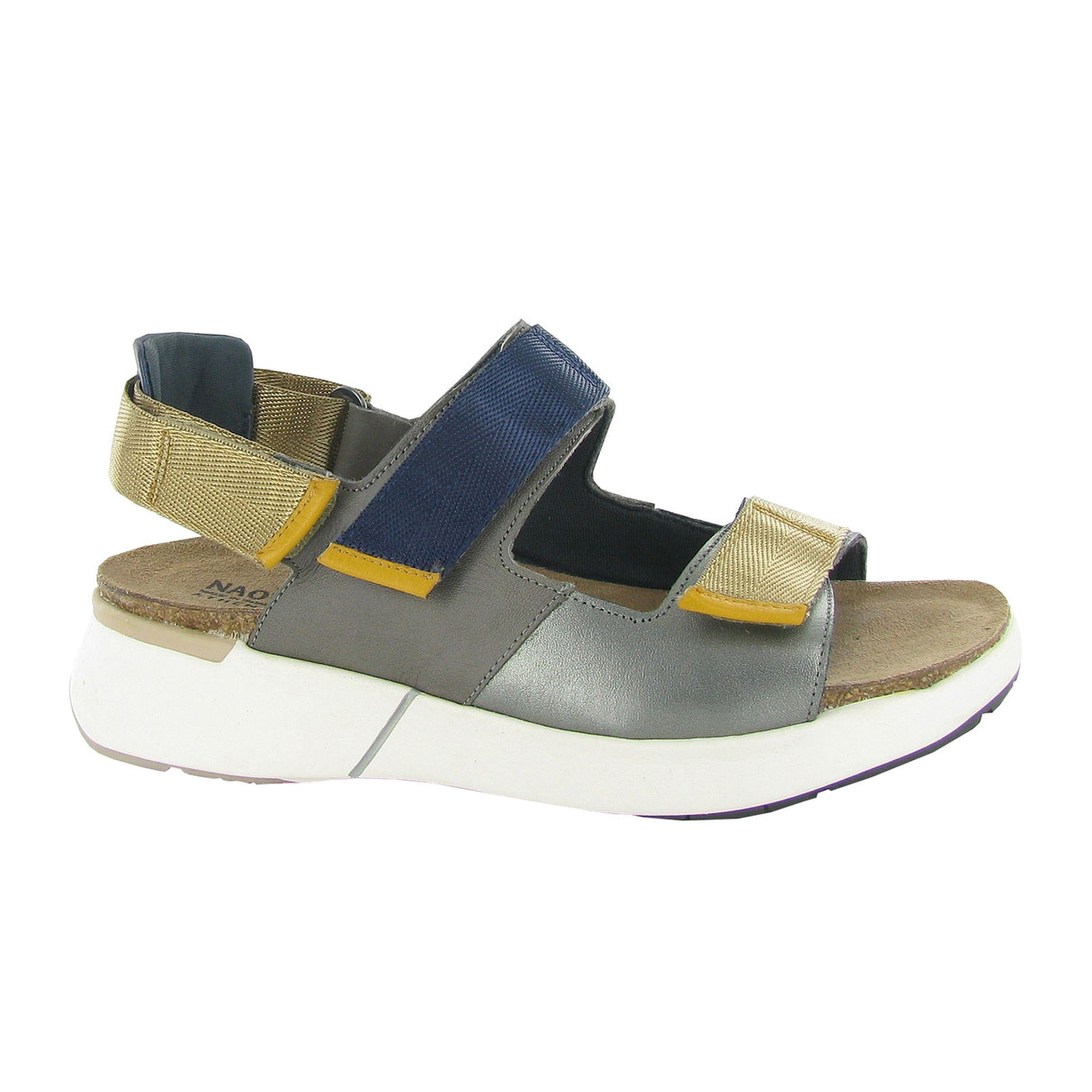 Naot Odyssey Active Sandal (Women) - Sterling/Foggy Gray/Polar Sea/Marigold Sandal - Active - The Heel Shoe Fitters