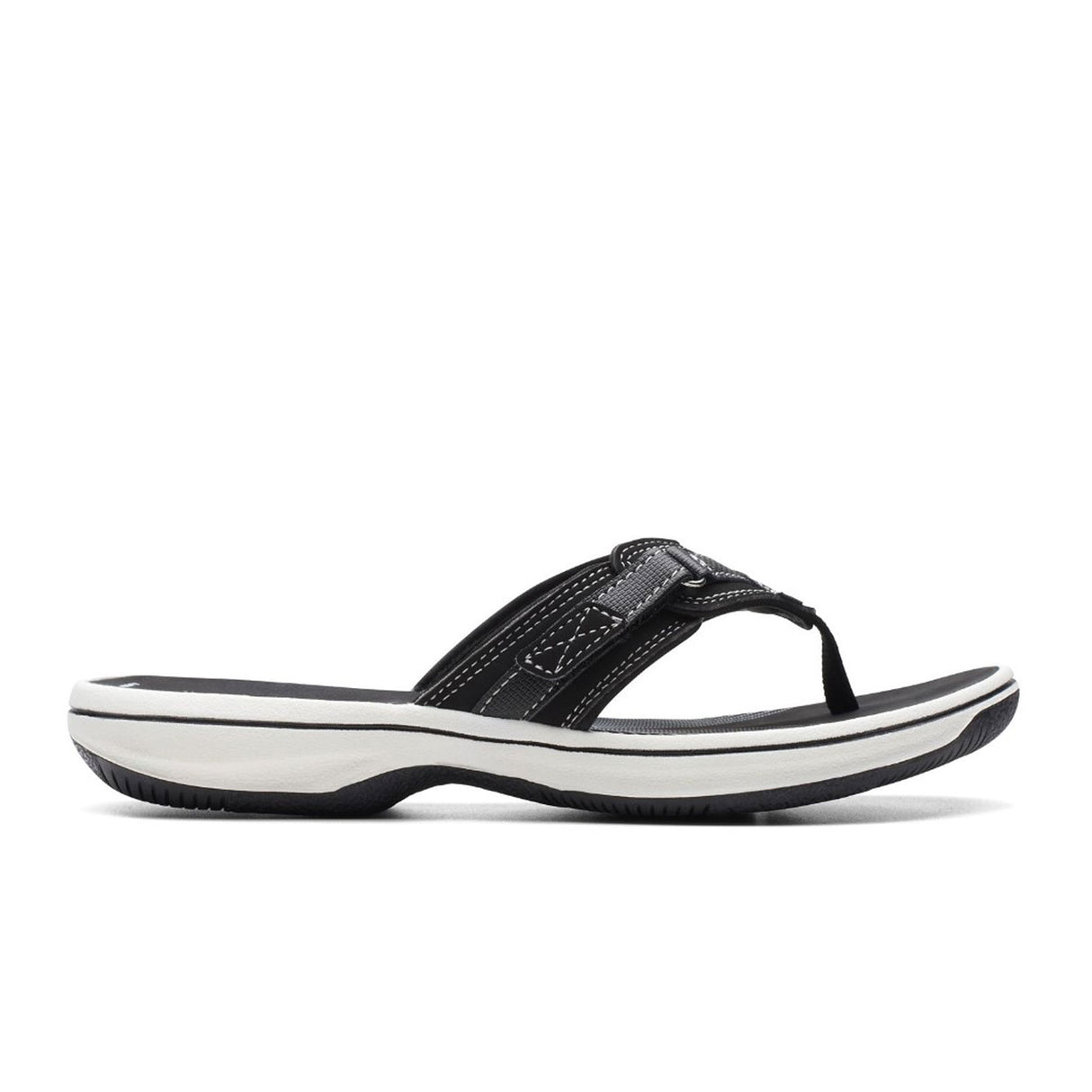 Clarks Breeze Sea Sandal (Women) - Black Synthetic Sandal - Thong - The Heel Shoe Fitters