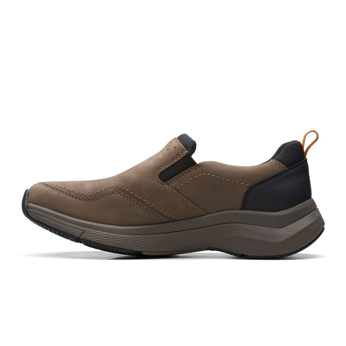 Clarks Wave 2.0 Edge Waterproof Slip On (Men) - Dark Taupe Dress-Casual - Slip On - The Heel Shoe Fitters