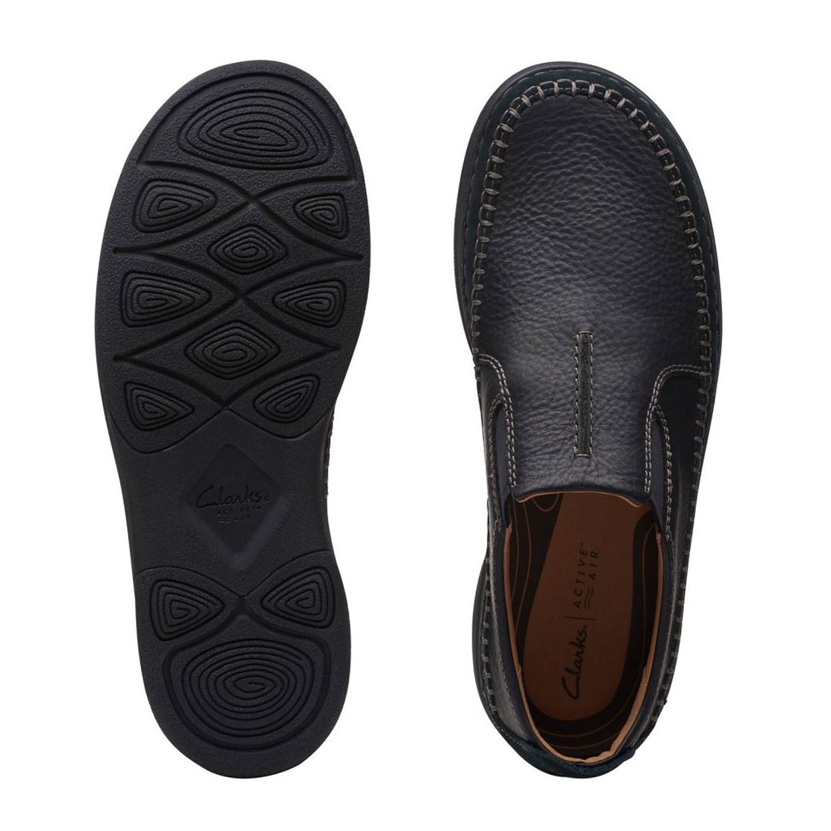 Clarks Nature 5 Walk Slip On (Men) - Black Combi Dress-Casual - Slip On - The Heel Shoe Fitters