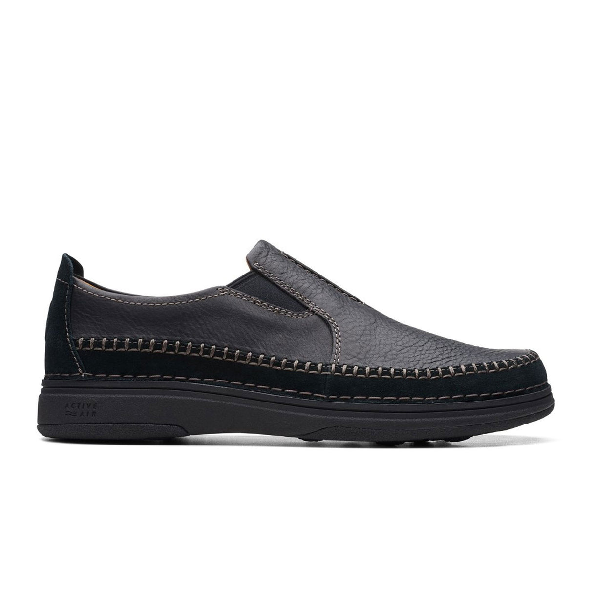 Clarks Nature 5 Walk Slip On (Men) - Black Combi Dress-Casual - Slip On - The Heel Shoe Fitters