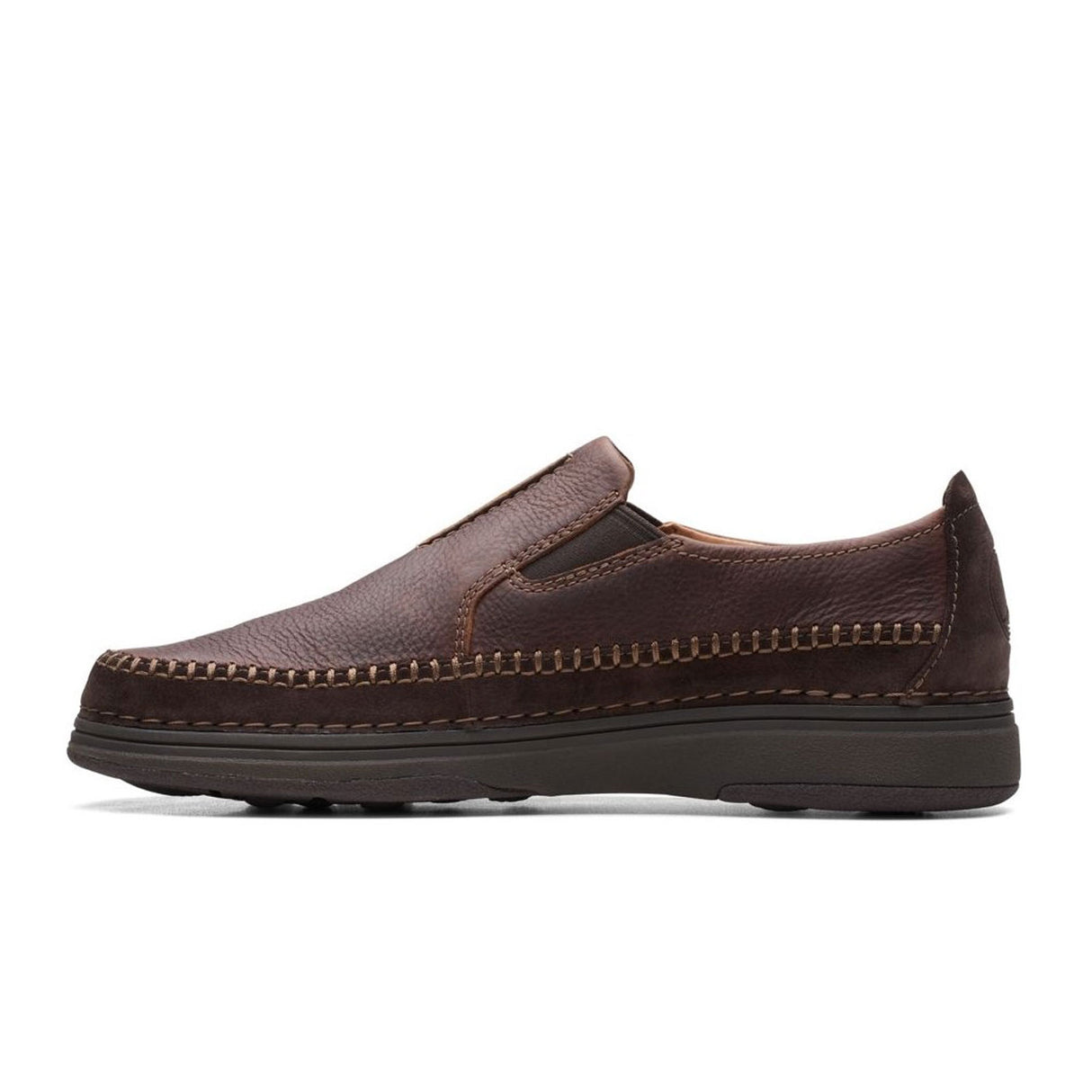 Clarks Nature 5 Walk Slip On (Men) - Dark Brown Combi Dress-Casual - Slip On - The Heel Shoe Fitters