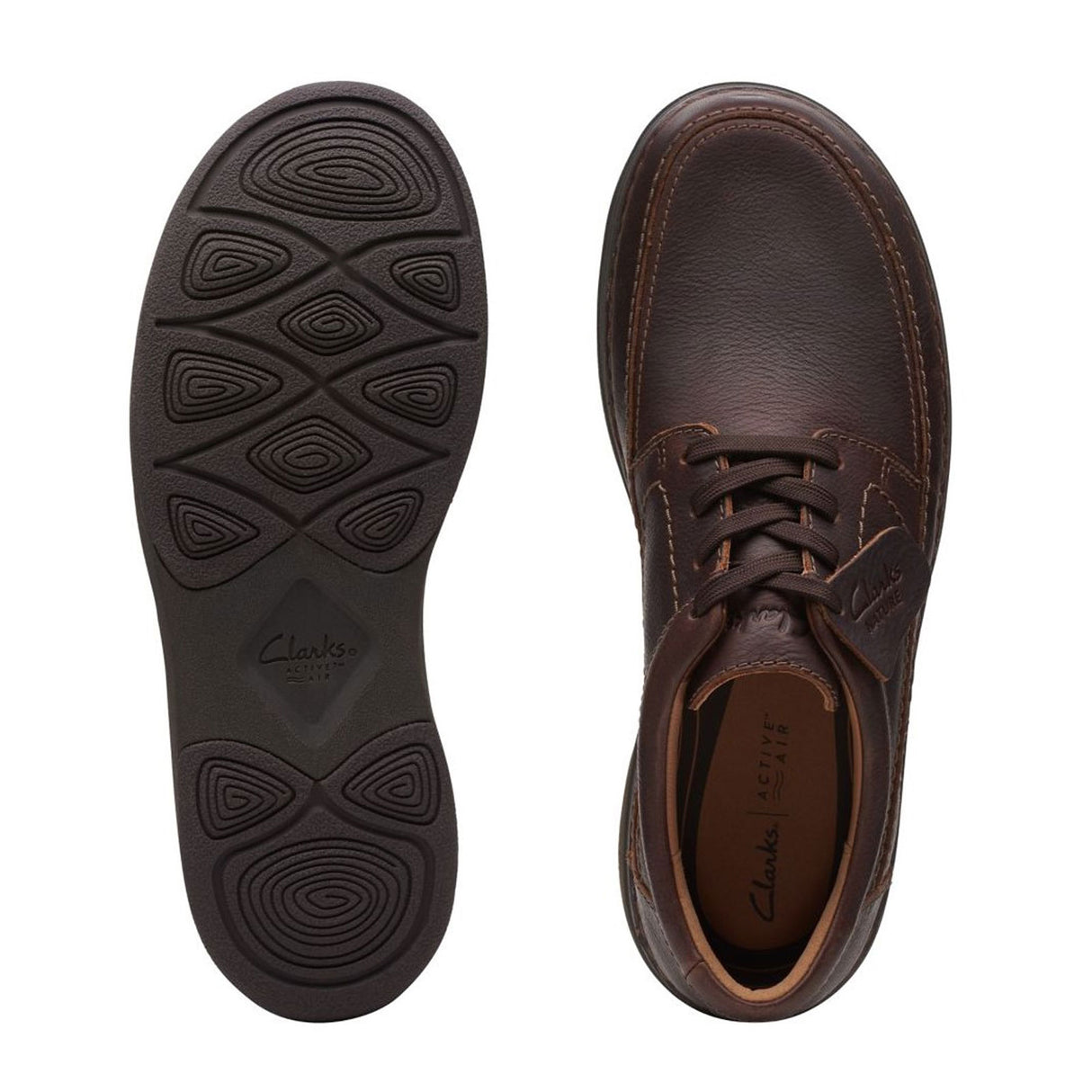 Clarks Nature 5 Lo Lace Up (Men) - Dark Brown Leather Dress-Casual - Lace Ups - The Heel Shoe Fitters
