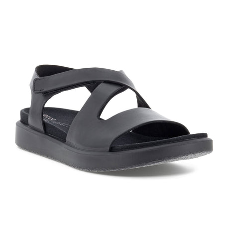 ECCO Flowt Cross Strap Sandal (Women) - Black Sandals - Backstrap - The Heel Shoe Fitters