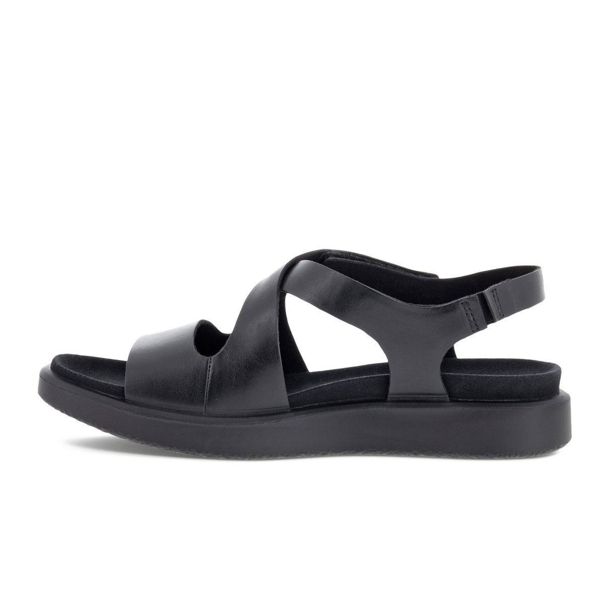 ECCO Flowt Cross Strap Backstrap Sandal (Women) - Black Sandal - Backstrap - The Heel Shoe Fitters