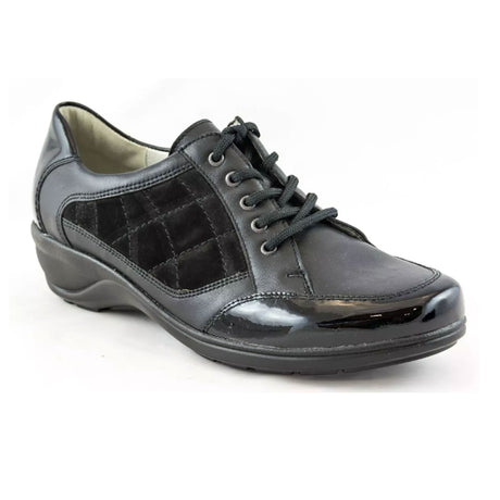 Waldlaufer Fifi 305003 Oxford (Women) - Black Combi Dress-Casual - Lace Ups - The Heel Shoe Fitters