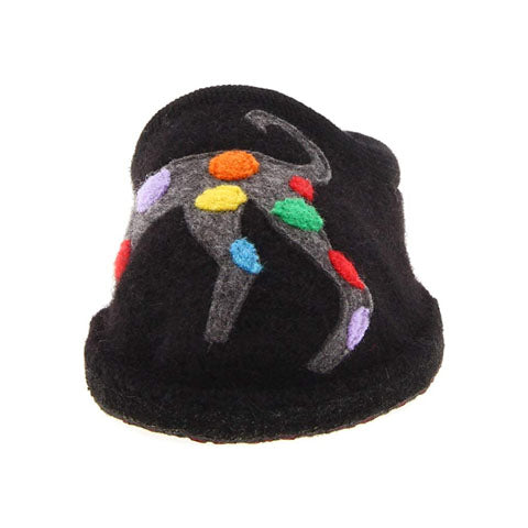 Haflinger Jack Slipper (Women) - Black Dress-Casual - Slipper - The Heel Shoe Fitters