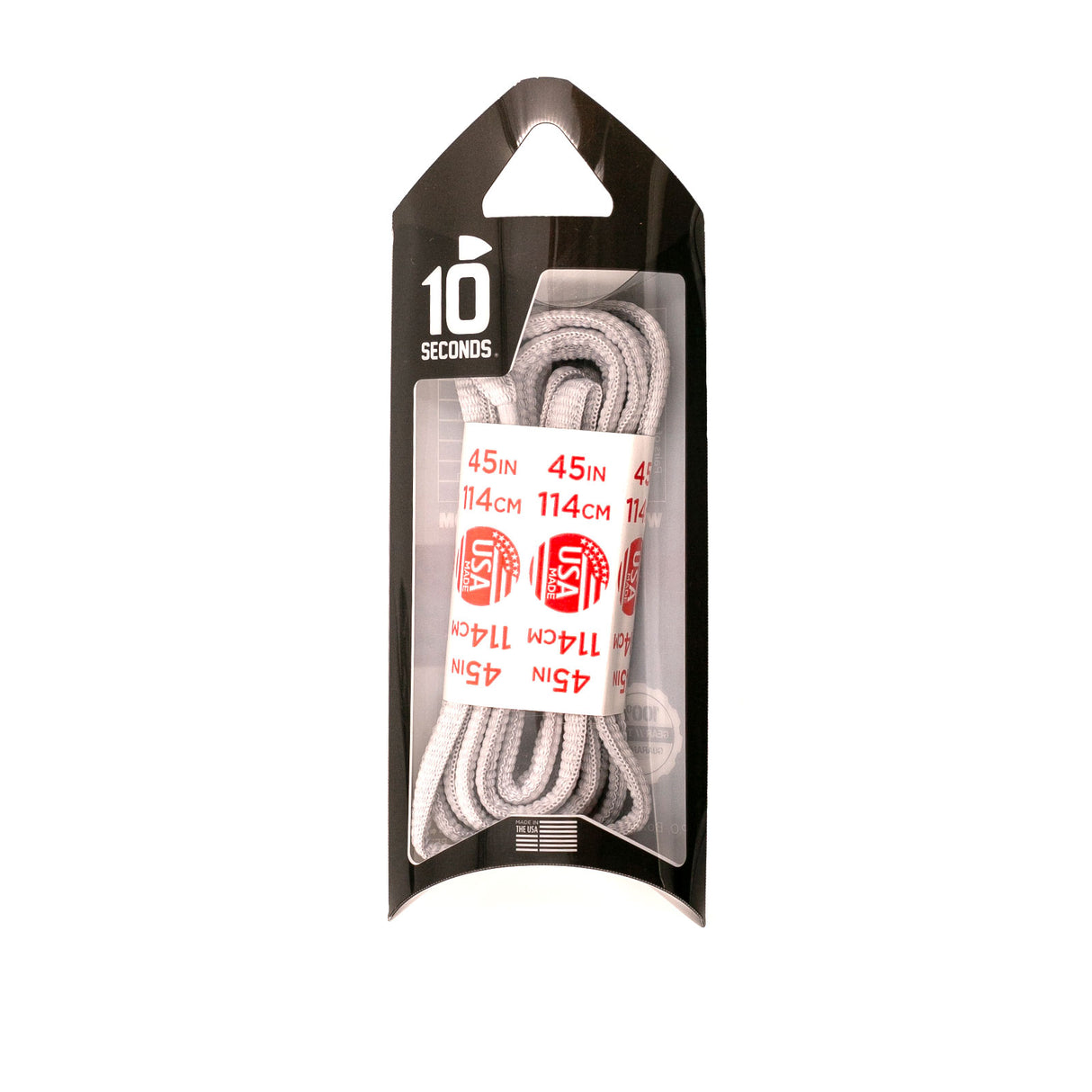 10 Seconds Athletic Oval Shoelace - Classic Grey Accessories - Shoe Laces - The Heel Shoe Fitters