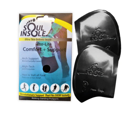 Soul Insole Pro-Lite Orthotic (Unisex) - Black Accessories - Orthotics/Insoles - 3/4 Length - The Heel Shoe Fitters