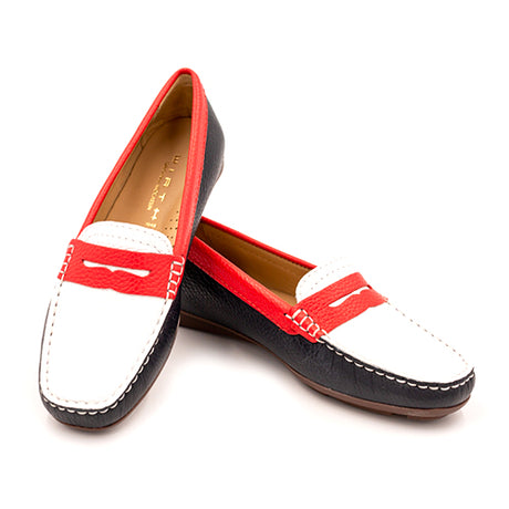 Wirth Albany Loafer (Women) - Elba Blue Dress-Casual - Slip Ons - The Heel Shoe Fitters