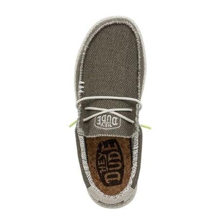 Hey Dude Wally Braided Slip On (Men) - Fossil Dress-Casual - Slip Ons - The Heel Shoe Fitters