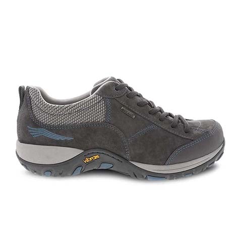 Dansko Paisley Low Hiking Shoe (Women) - Grey/Blue Suede Hiking - Low - The Heel Shoe Fitters