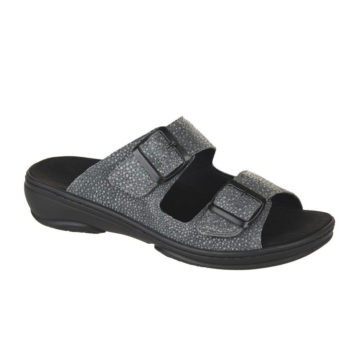 Fidelio Schwaz Slide Sandal (Women) - Light Grey Stingray Sandal - Slide - The Heel Shoe Fitters